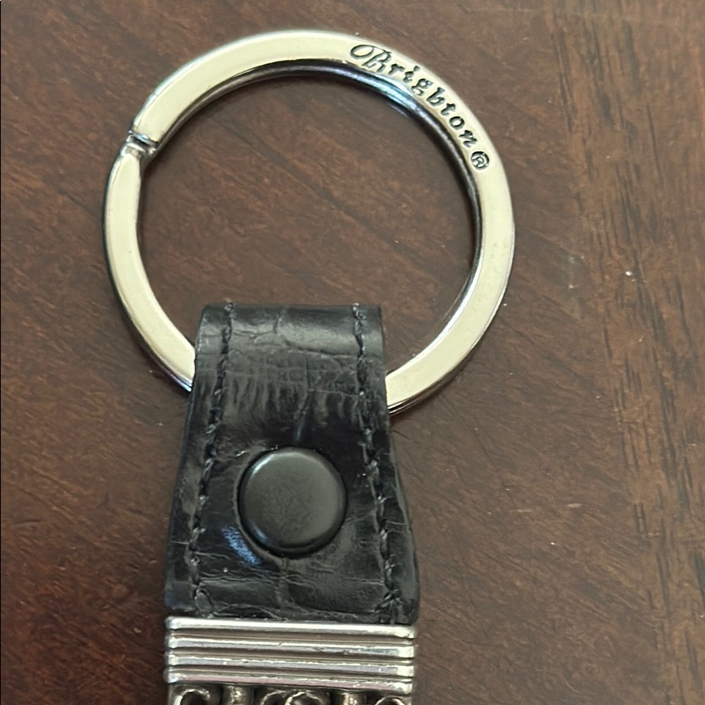 Brighton Silver and Black Keychain with Fleur-de-Lis Design NWT - Picture 6 of 11